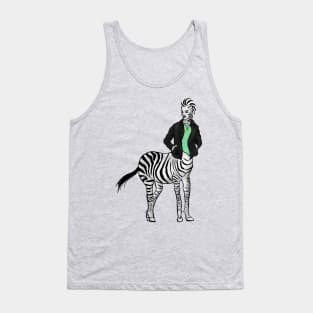 Part Woman Part Zebra Tank Top